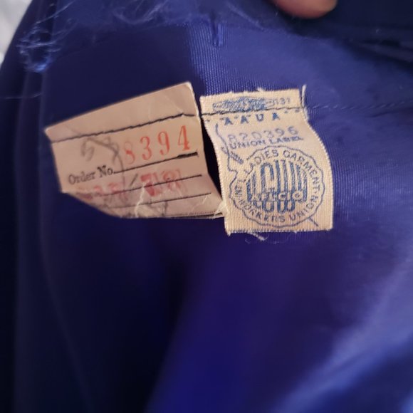 Vintage 50s/60s Union Label Violet Blue Party Dress from Toby Lynn - Picture 4 of 15